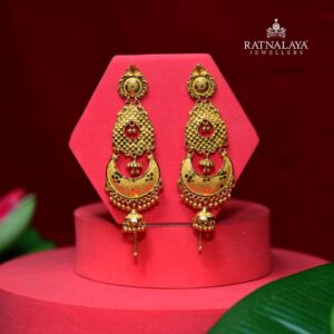 22k Gold Chandbali Earrings