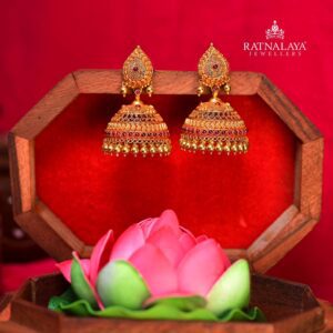 Traditional Jhumkas by Ratnalaya Jewellers