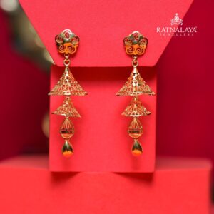 Floral Golden Stylish Jhumkas