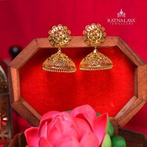 Floral Golden Stylish Jhumkas