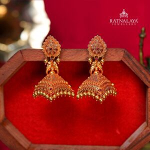 Umbrella Design Gold Jhumkas