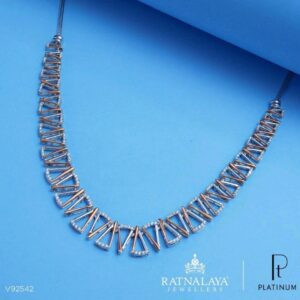 Platinum Necklace with Diamonds