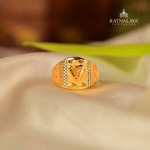 Men Fancy Ring 22k Gold