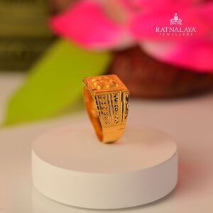 Regular Men's Ring Gold 22k