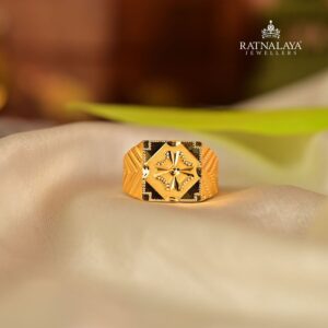 Fancy Trendy Men's 22k Gold Ring