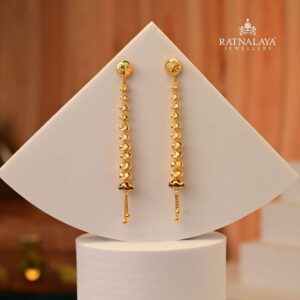 Fancy Drop Earrings 22k Gold