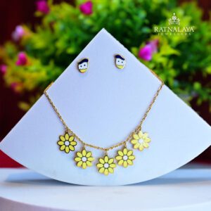 Kids Flower Necklace Set