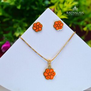 Baby Flower Pendant Set 22k GOLD