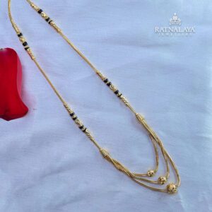 22k Gold Three Line Mangalsutra