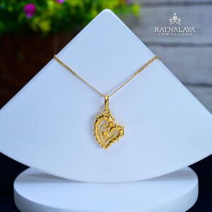 Three Hearts Fancy Gold Locket