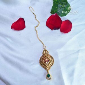 Antique Gold Maang Tika 22k Pure