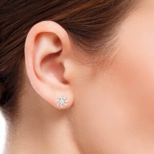 FAN BLADE EAR STUDS FOR GIRLS AND WOMEN