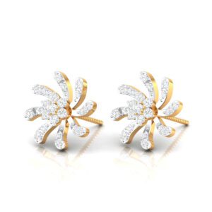 FAN BLADE EAR STUDS FOR GIRLS AND WOMEN