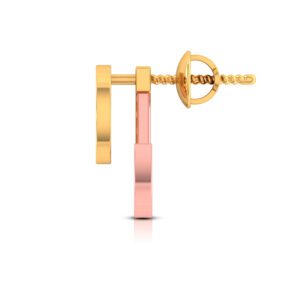 HOOK DIAMOND STUD ROSE GOLD 18kt