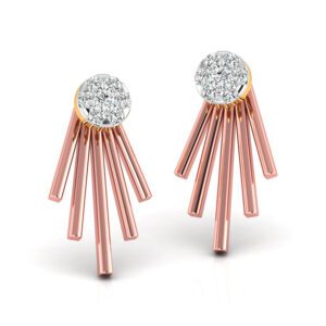 ROSE GOLD DIAMOND EARRINGS FOR WOMEN