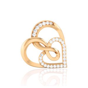 LOVE HEARTS DIAMOND EAR STUD 18kt GOLD