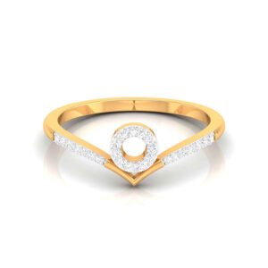 YELLOW GOLD DIAMOND RING FOR GIRLS AND WOMEN