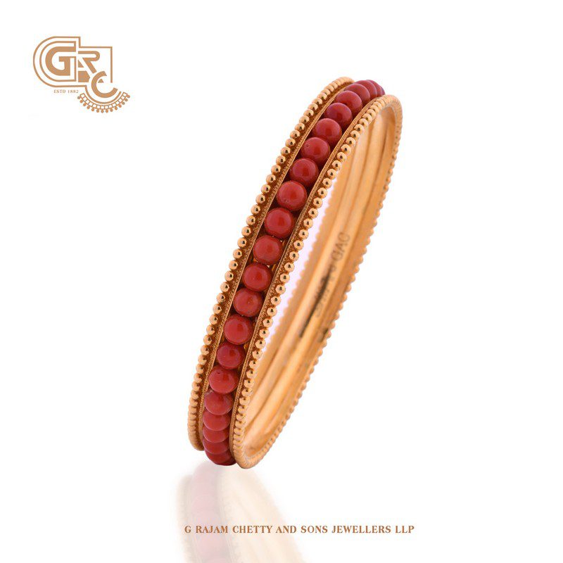 Coral Bead Bangle