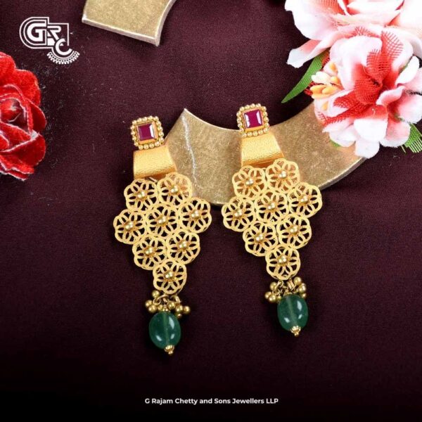 Multi Colour Ganesha 22K Gold Ring Multi Colour Ganesha 22K Gold Ring