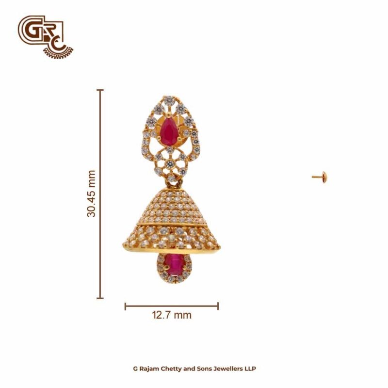 Stone Jimikki Model 22K Gold Drop Stud