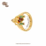 Multi Colour Ganesha 22K Gold Ring