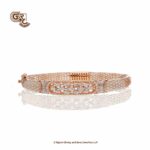 Gleaming Glitz 18k Rose Gold Womens Kada