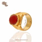 Red Coral Elegant Gents Ring