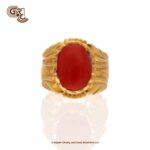 Red Coral Elegant Gents Ring