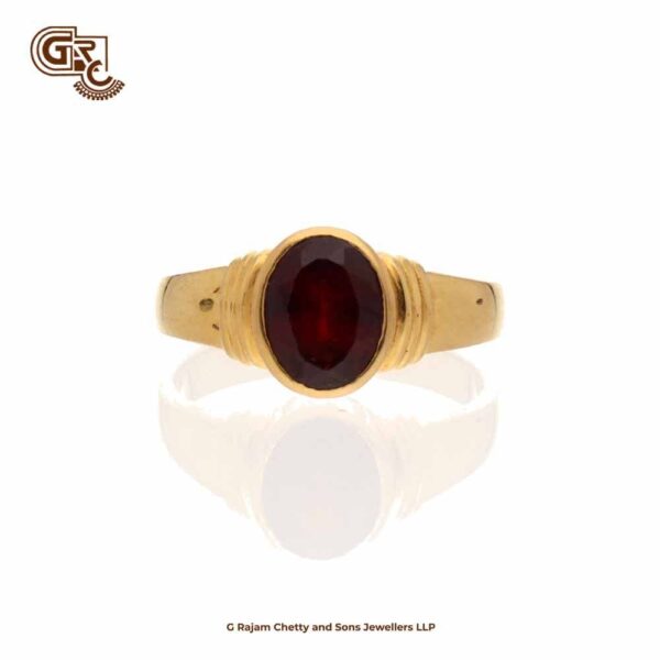 Red Elegant Stone Gents Ring