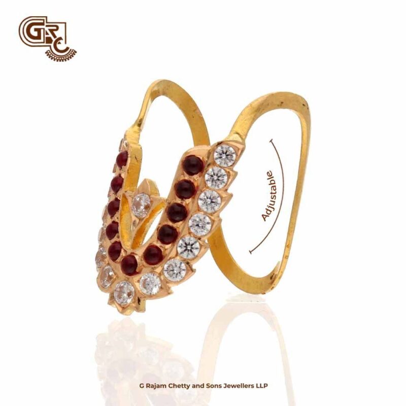 Red Elegant Stone Vanki Ladies Ring