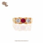 Red Elegant Stone Ladies Ring