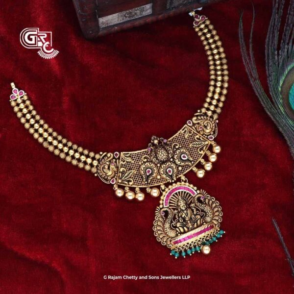 Navarathna Stone Glittering Germs Necklace