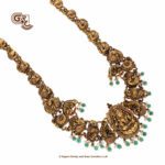 Antique Elegant Green Beads Lakshmi Traditional Haram