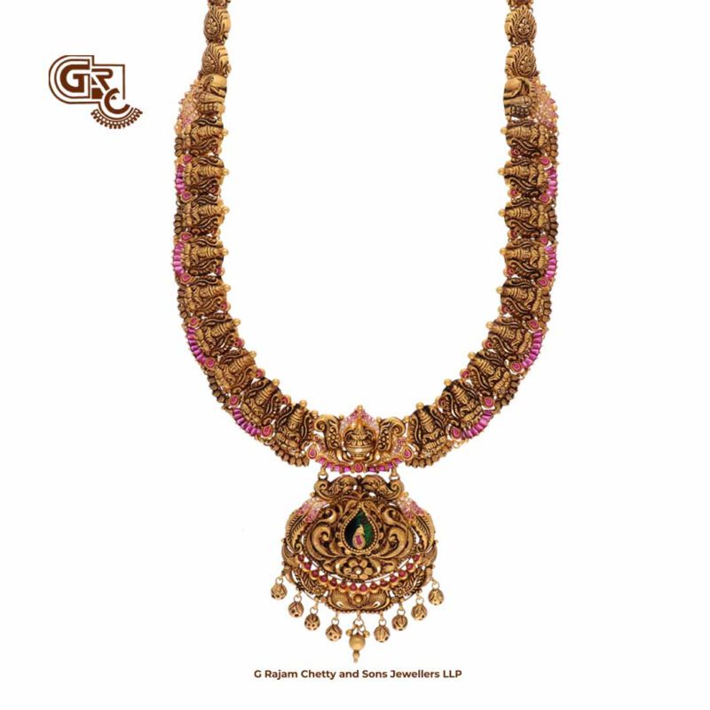 Antique Floral Lakshmi Traditional Haram