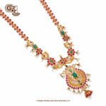 Color Gleaming Stone Floral Beads Stud With Necklace