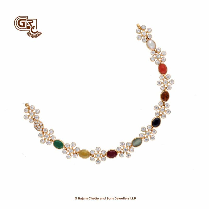 Navarathna Stone Glittering Germs Necklace