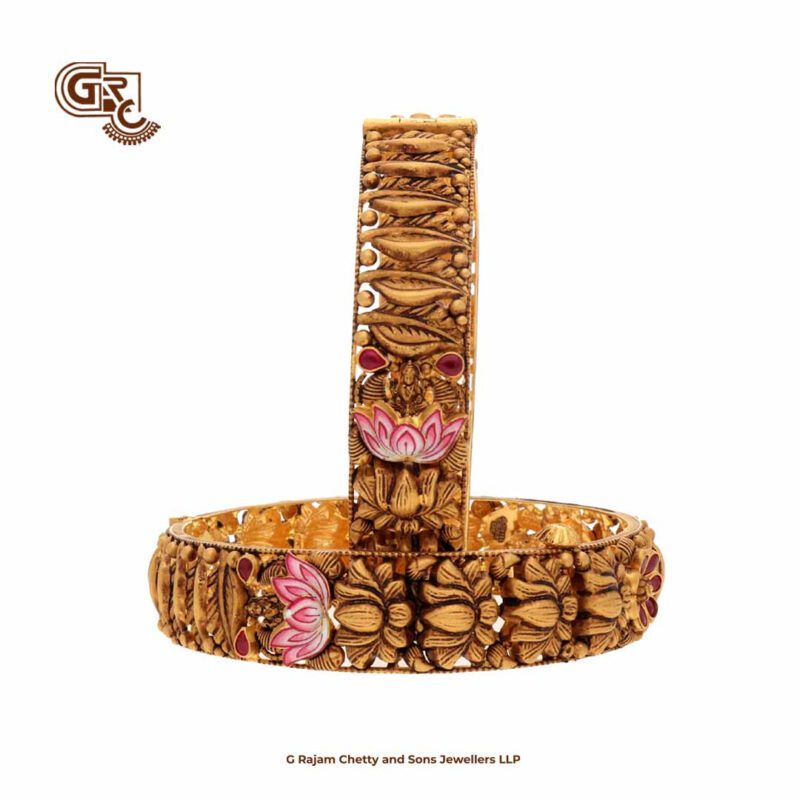 Explore Designed Lotus Floral Lakshmi Bangles