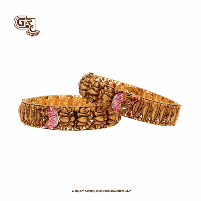 Explore Designed Lotus Floral Lakshmi Bangles