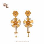 Floral Round Drop Ball Fancy Earring