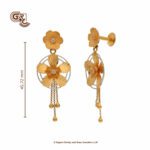 Floral Round Drop Ball Fancy Earring