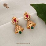 Tilagam Stone Glitter Pink Stone Jimikki Earring