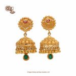 Kamalam Jimikki Green Stone Earring