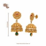 Kamalam Jimikki Green Stone Earring