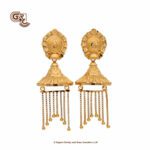 Floral Thilagam Hanging Drops Earring