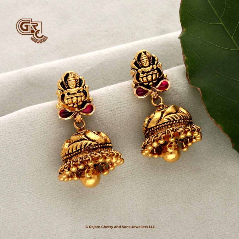 Antique Elegant Lakshmi Jimikki Earring