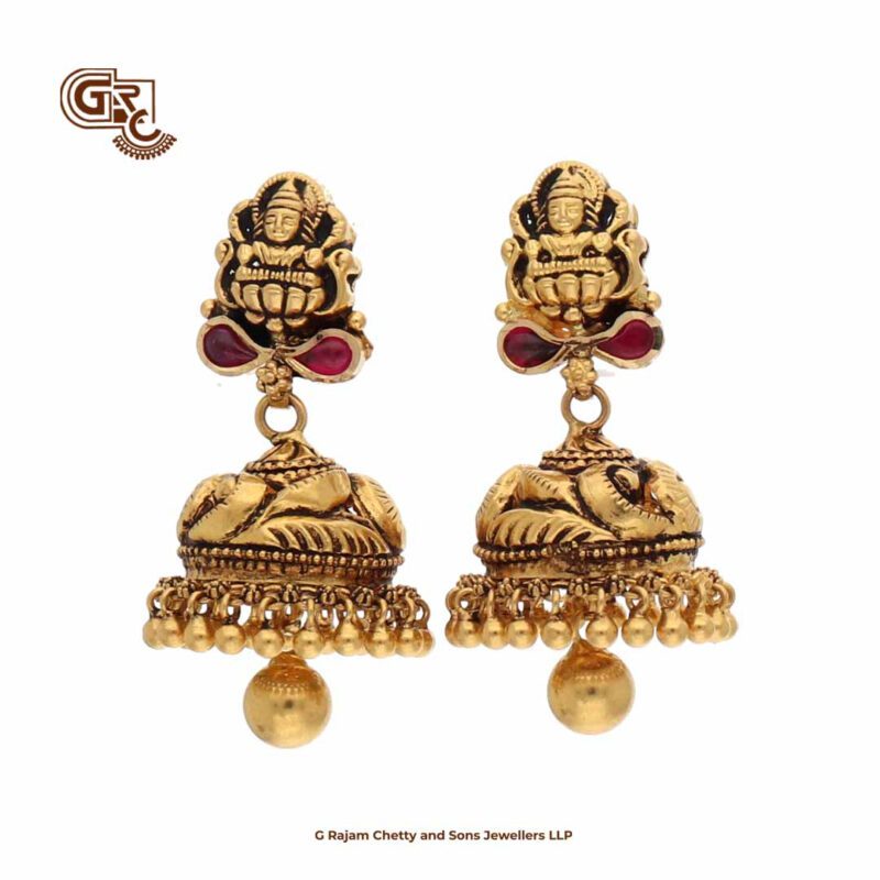 Antique Elegant Lakshmi Jimikki Earring