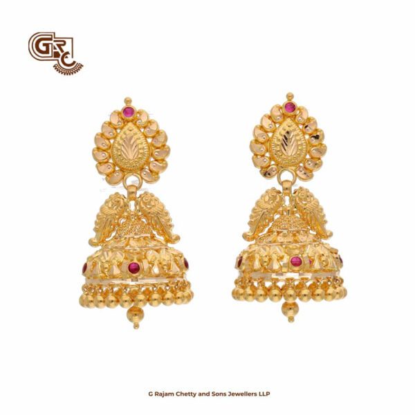 Thilagam Floral Jimikki Earring