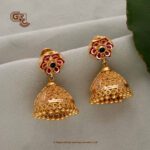 Traditional Pink Stone Jimikki Earring