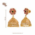 Traditional Pink Stone Jimikki Earring