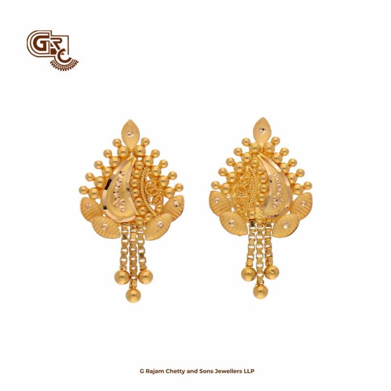 Floral Thilagam Drops Earring